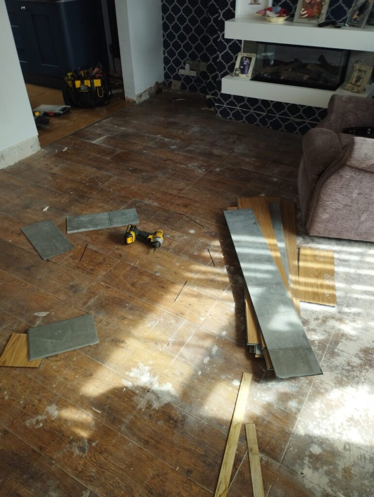 Uplifting old floor